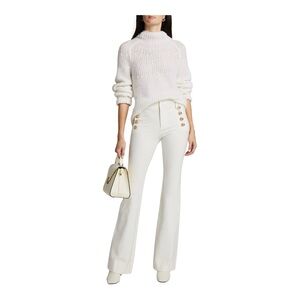Sailor Button Flare Pants Derek Lam 10 Crosby NWT Soft White Size 2 $385